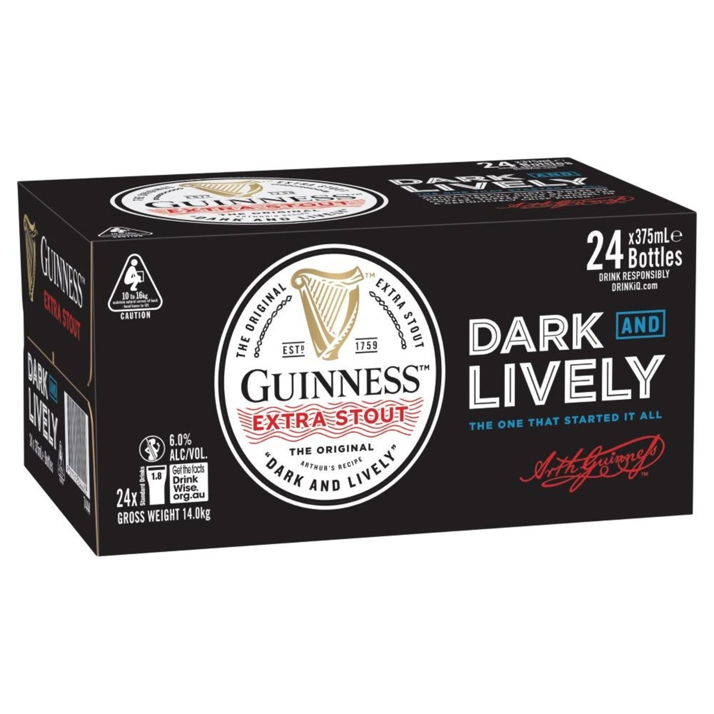 Guinness Extra Stout Bottle 375mL