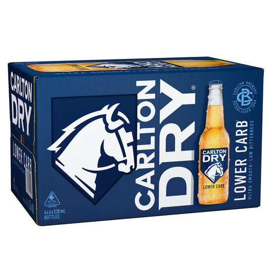 Carlton Dry Lager Bottles 330mL