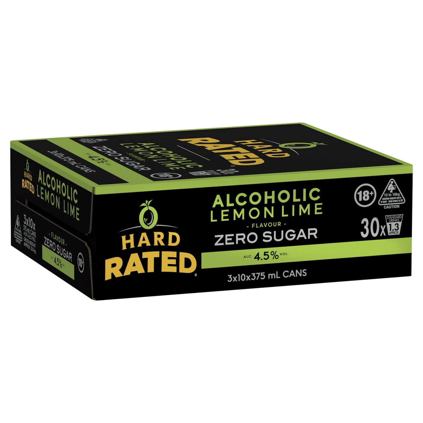 Hard Rated Zero Sugar Zesty Lemon Lime Can 375mL
