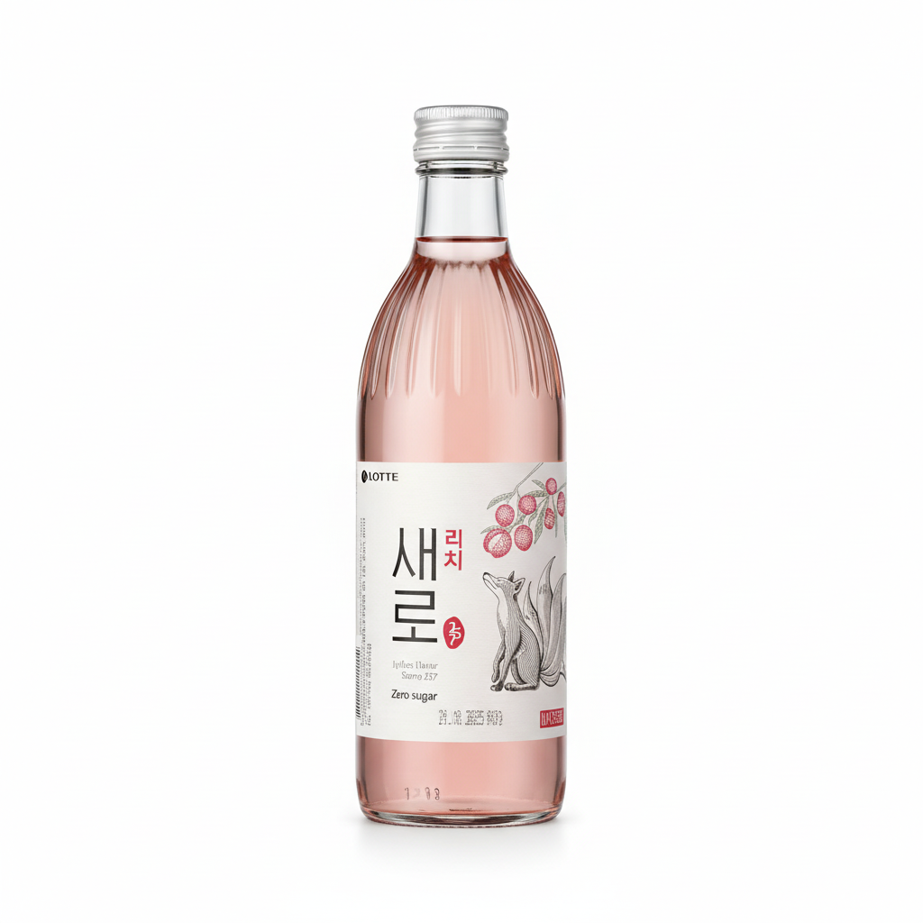 Lotte Lychee Soju Zero Sugar 360ml bottle