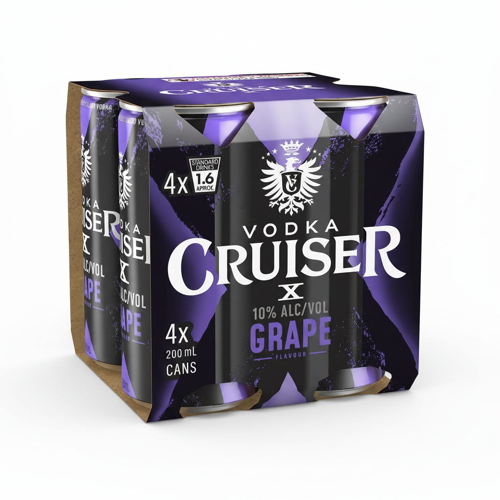 Vodka Cruiser Grape 4 Pack