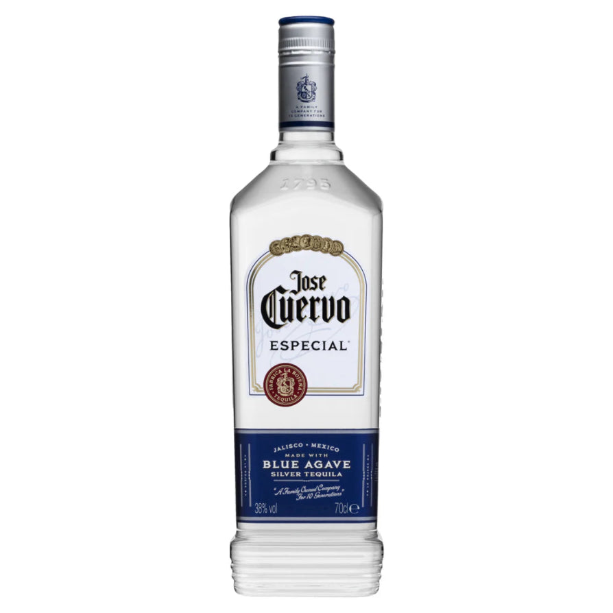 Jose Cuervo Especial bottle on a white background