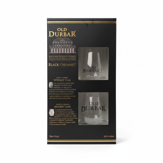 Old Durbar Black Chimney Gift Pack Back Studio Shot