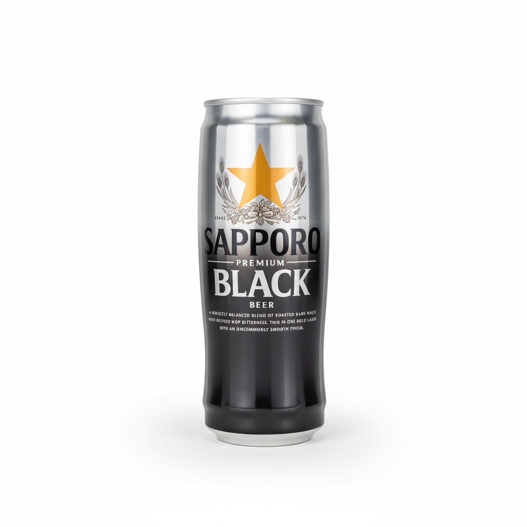 Sapporo Black Can 650mL Professional Product Image