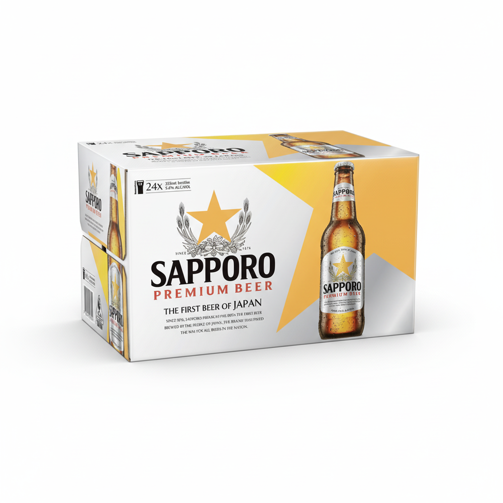 Sapporo Premium Beer 24-Pack Professional Image