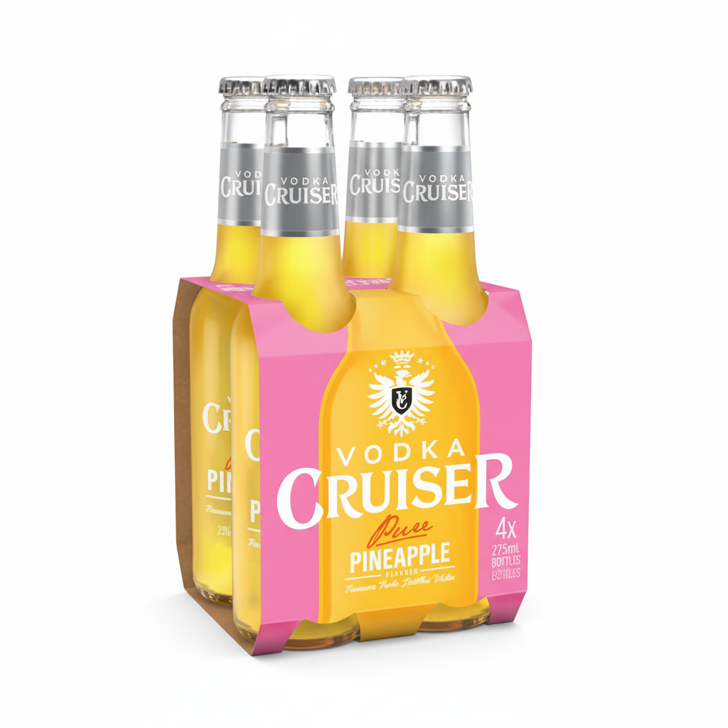 Vodka Cruiser Pure Pineapple 275mL 4 Pack