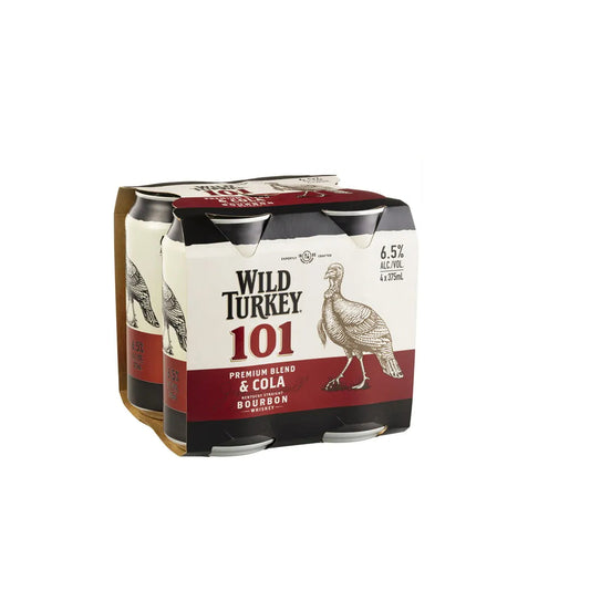 Wild Turkey 101 Bourbon & Cola Can 375mL 4 Pack