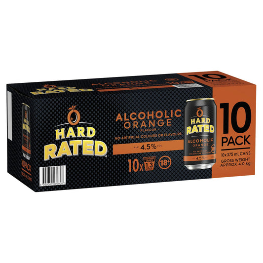 Hard Rated Orange Can 375mL 10 Pack