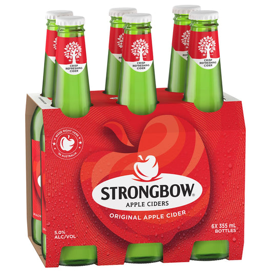 Strongbow Original Apple Cider 5% Bottle 355mL
