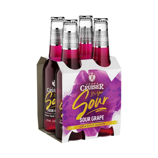 Vodka Cruiser Sour Grape 275mL 4 Pack
