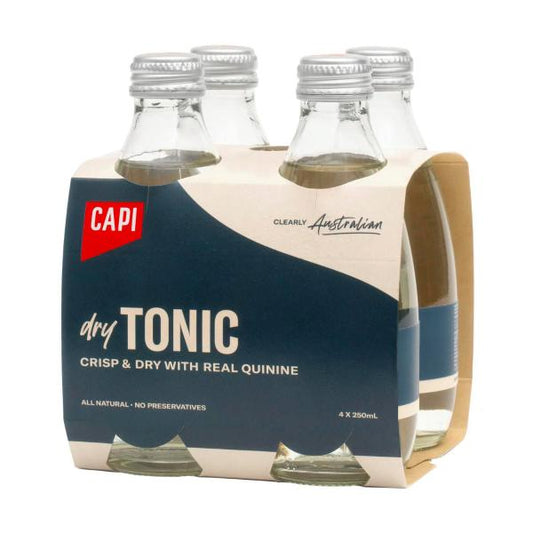 Capi Dry Tonic Water 250mL 4 Pack