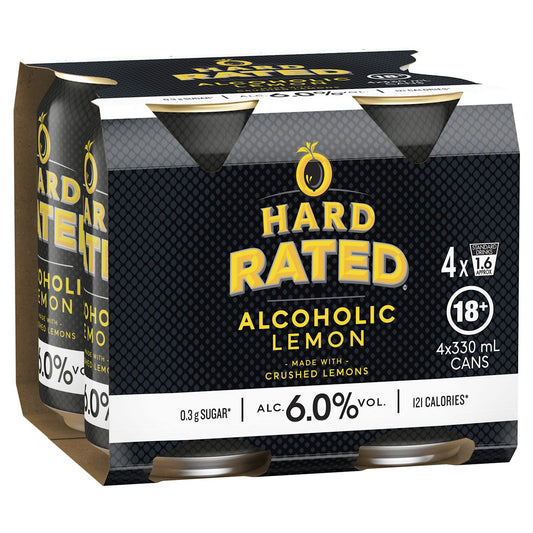 Hard Rated Alcoholic Lemon 6% Can 330mL