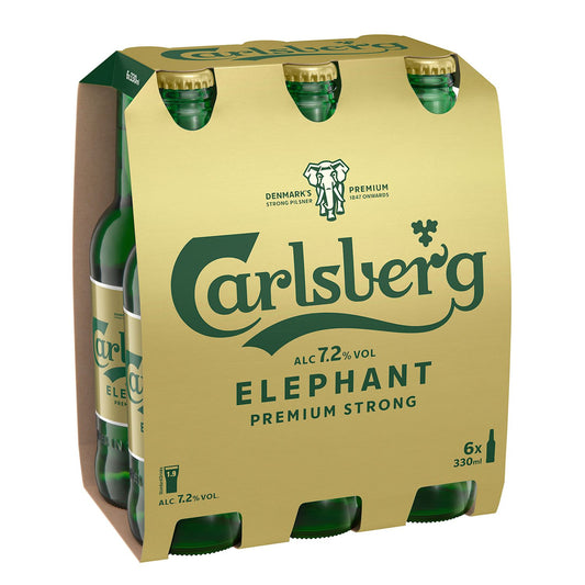 Carlsberg Elephant Premium Strong Bottle 330mL 24 Pack