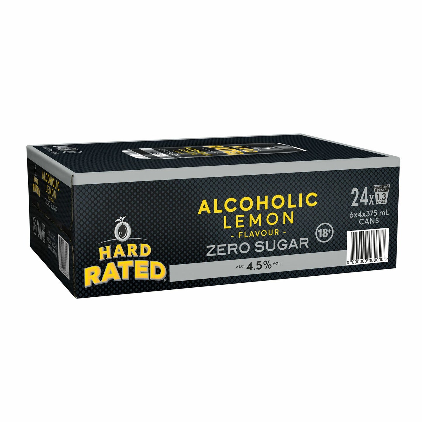Hard Rated Zero Sugar Alcoholic Lemon Can 375mL