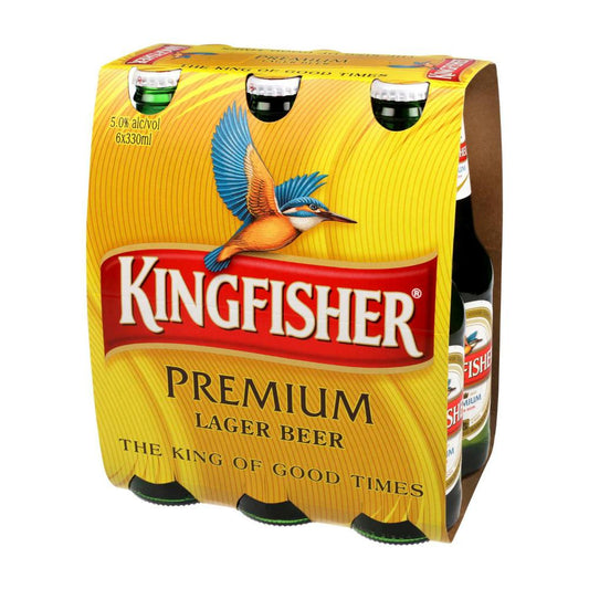 Kingfisher Premium Lager Beer 330mL Bottle