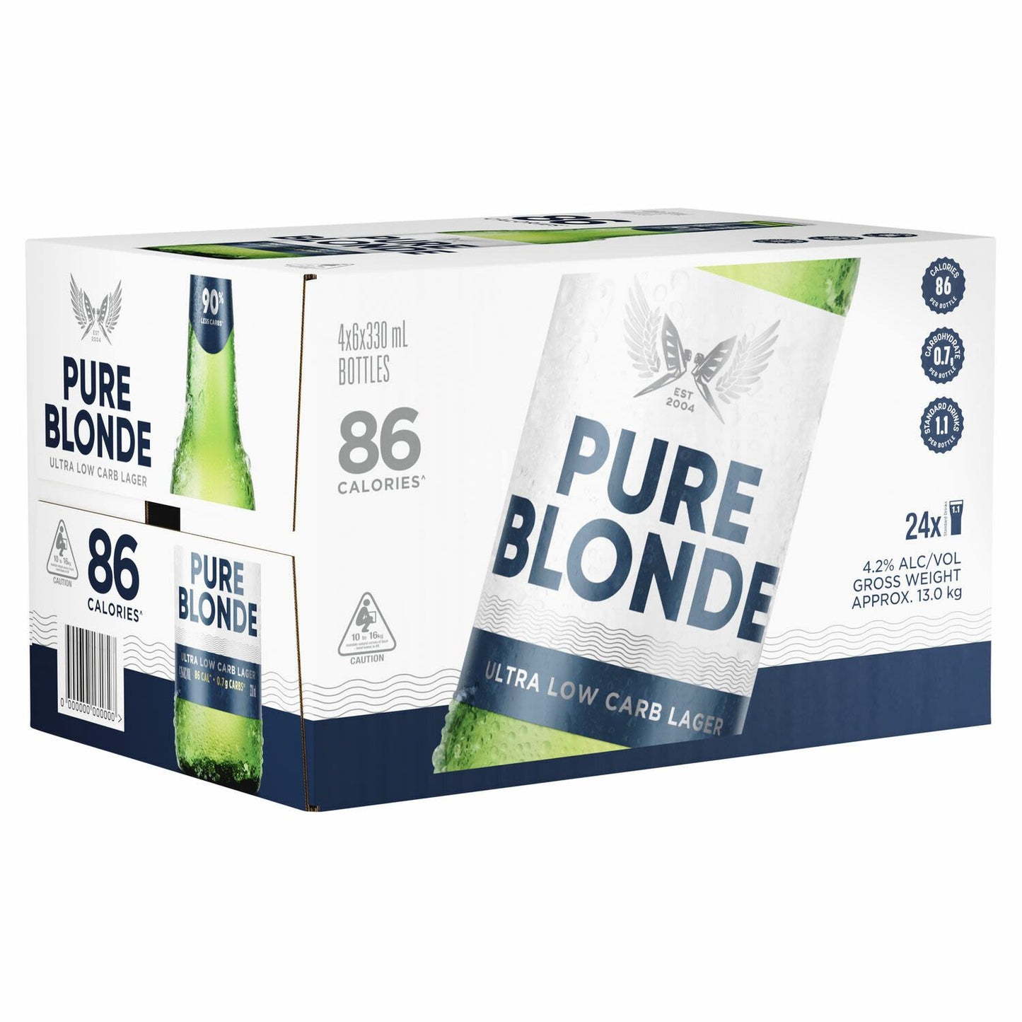 Pure Blonde Ultra Low Carb Bottles 330mL