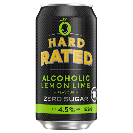 Hard Rated Zero Sugar Zesty Lemon Lime Can 375mL