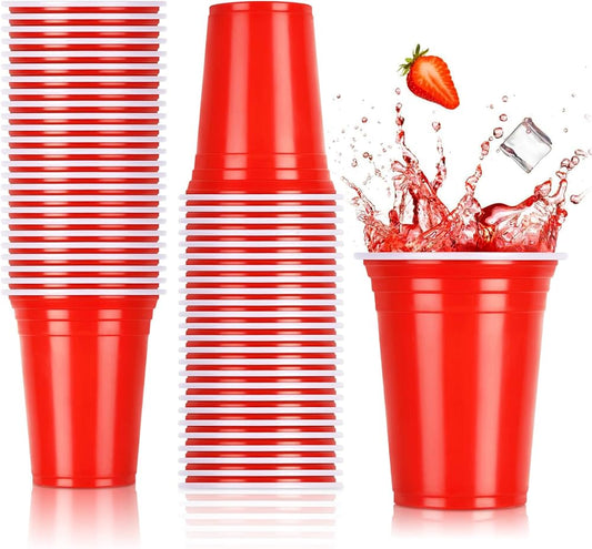 Red Disposable 20 Cups 425mL
