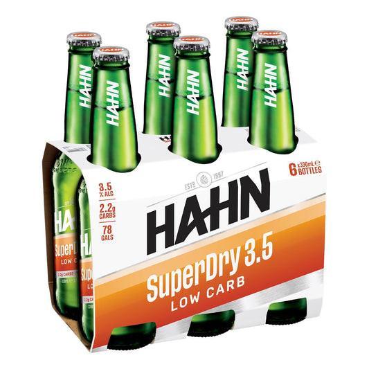 Hahn SuperDry Lager 3.5% Bottles 330mL
