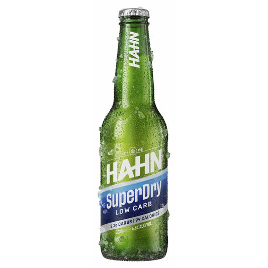 Hahn Super Dry Lager Bottle 330mL