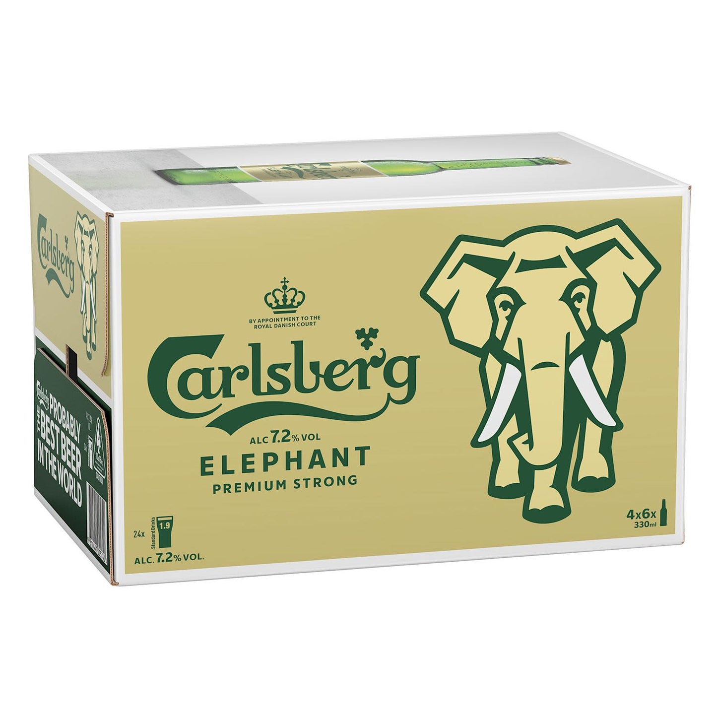 Carlsberg Elephant Premium Strong Bottle 330mL 24 Pack