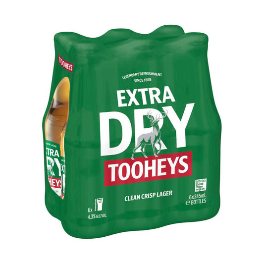 Tooheys Extra Dry Bottles 345mL