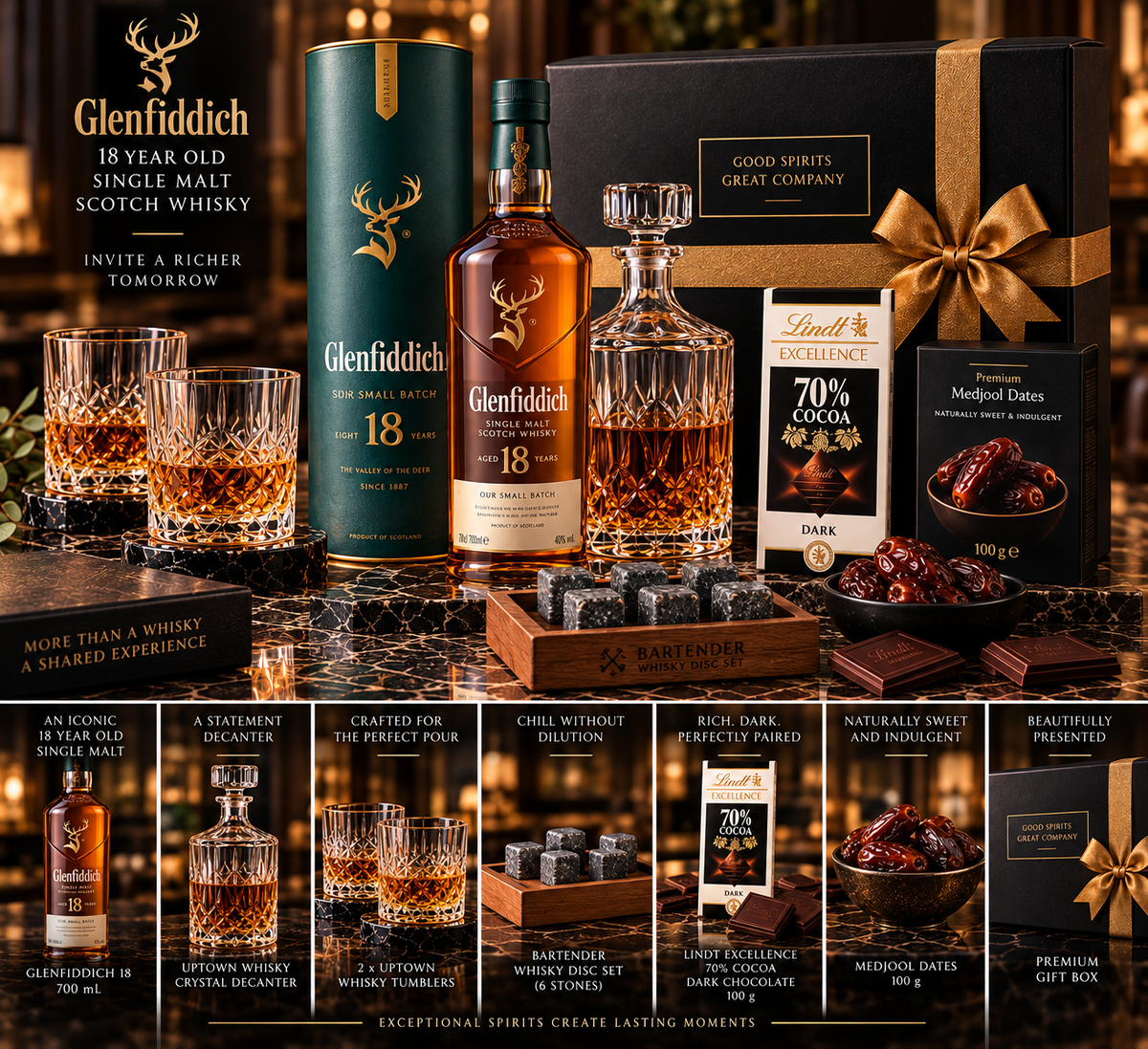 The Pioneer's Reserve Gift Set - Glenfiddich 18YO