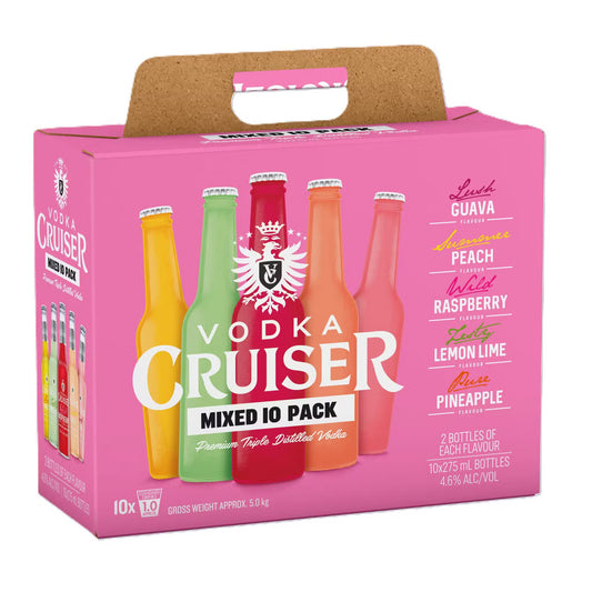 Vodka Cruiser Mixed Bottles 275mL 10 Pack