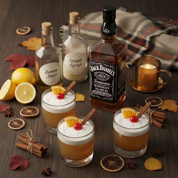 Autumn Bourbon Sour Cocktail Set