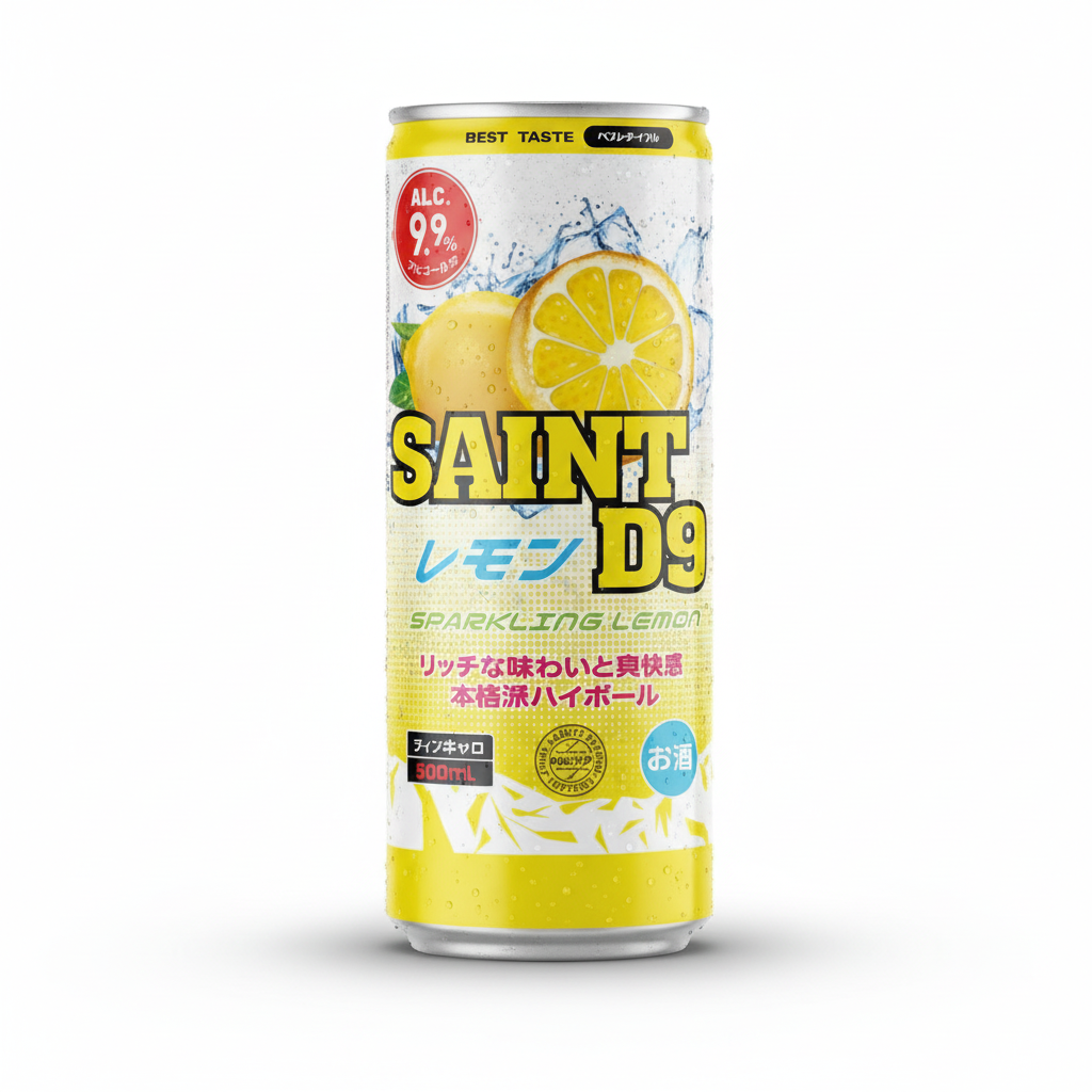 Saint D9 Lemon 500mL can