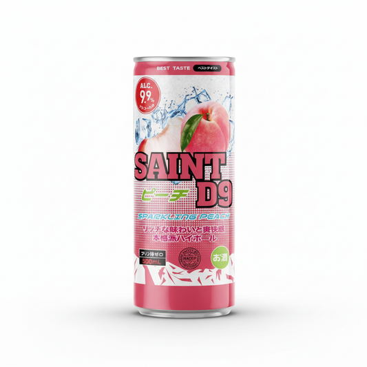 Saint D9 Peach 500mL can