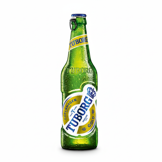 Tuborg Gold 330mL beer bottle