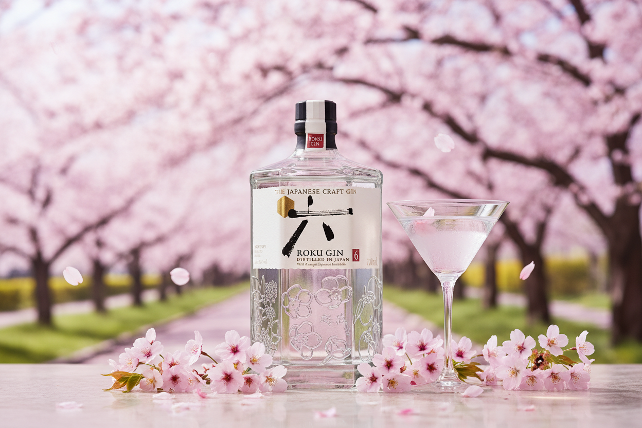Roku Gin with Sakura Blossoms