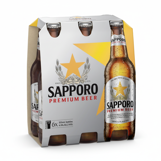 Sapporo Premium Beer 6-Pack Professional Image