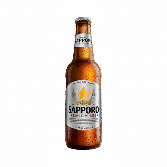 Sapporo Premium Beer Single Bottle Professional Image
