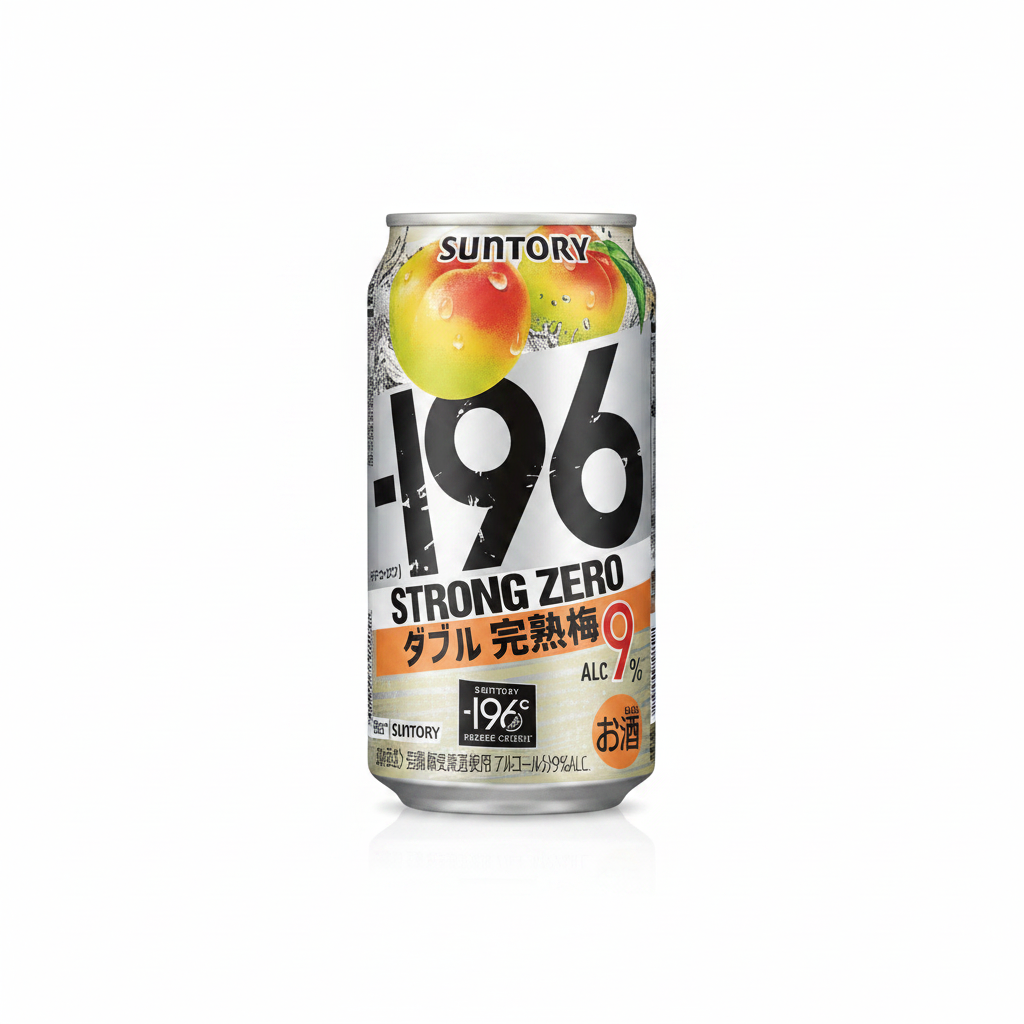 Suntory -196 Strong Zero Double Plum Can Studio Shot